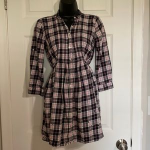PINK VS 1986 Plaid Button Down Babydoll Top Sz XS